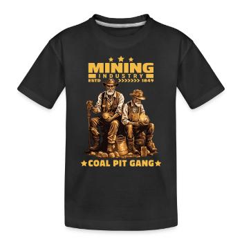 Gold diggers Miners Miners Miners - Kids' Premium Organic T-Shirt - black - Front