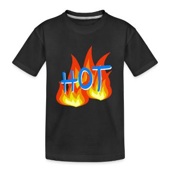 Flammes chaudes - T-shirt bio Premium Enfant - noir - Devant