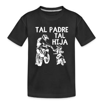 Tal Padre Tal Hijo Motocross Moto Desporte - Kinder Premium Bio T-Shirt - Schwarz - Vorne