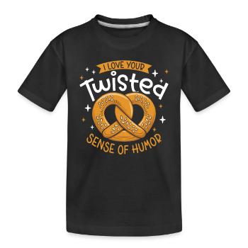 Cuisson Bretzel Pain allemand Boulangerie Boulanger - T-shirt bio Premium Enfant - noir - Devant