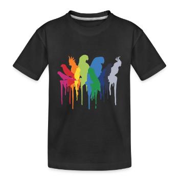 Macaw Cockatiel African Grey Parrot Bird Lover - Kids' Premium Organic T-Shirt - black - Front