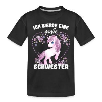 Ich Werde Eine Große Schwester 2024 - Kinder Premium Bio T-Shirt - Schwarz - Vorne