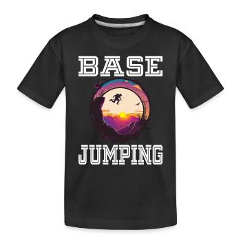 Base Jumping für einen Base Jumper - Kinder Premium Bio T-Shirt - Schwarz - Vorne