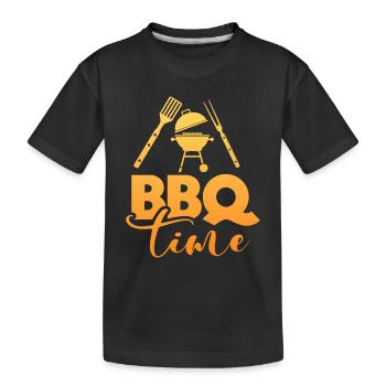 BBQ - Kids' Premium Organic T-Shirt - black - Front