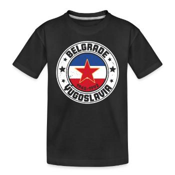 Jugoslavija Yougoslavie Jugo Tito SFRJ Jugoslawien - T-shirt bio Premium Enfant - noir - Devant