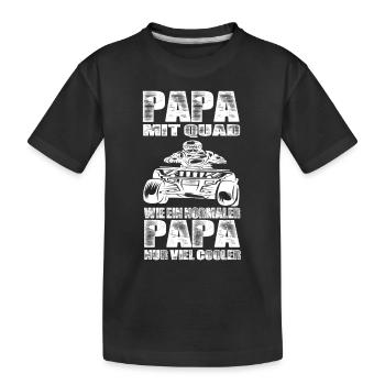 Quad - Kinder Premium Bio T-Shirt - Schwarz - Vorne