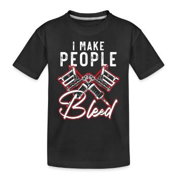 Je fais saigner les gens tatoueur tatoueur - T-shirt bio Premium Enfant - noir - Devant