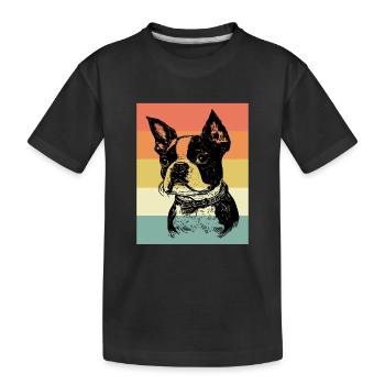 Boston Terrier - T-shirt bio Premium Enfant - noir - Devant