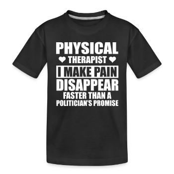 Drôle de physiothérapeute - T-shirt bio Premium Enfant - noir - Devant