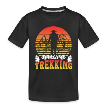 J’adore le trekking randonneurs - T-shirt bio Premium Enfant - noir - Devant