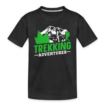 Trekking Aventurier Randonnée Randonneurs - T-shirt bio Premium Enfant - noir - Devant