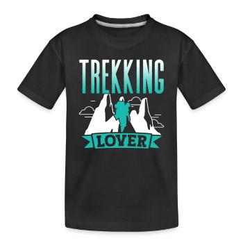 Trekking Amoureux Randonneurs Randonnée - T-shirt bio Premium Enfant - noir - Devant