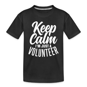 Restez calme Je ne suis qu’une profession bénévole - T-shirt bio Premium Enfant - noir - Devant