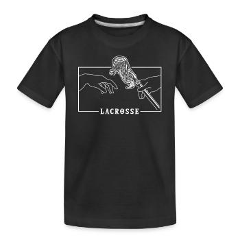 Michelangelo Création d’Adam Lacrosse Lax - T-shirt bio Premium Enfant - noir - Devant