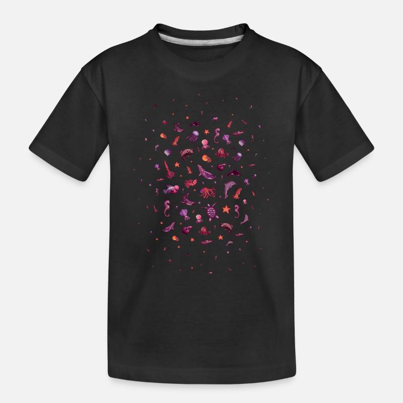 Fischliebhaber Wassertier - Kinder Premium Bio T-Shirt - Schwarz
