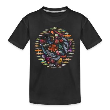 Marine Biologist Aqua Scuba Diver - Kids' Premium Organic T-Shirt - black - Front