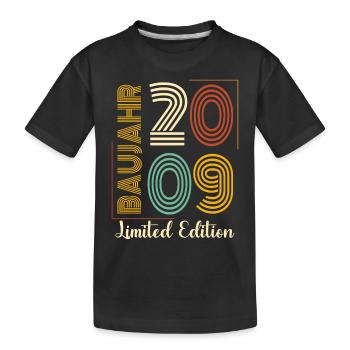 Baujahr 2009 - Kinder Premium Bio T-Shirt - Schwarz - Vorne
