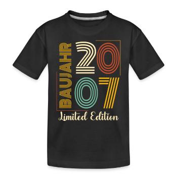Baujahr 2007 - Kinder Premium Bio T-Shirt - Schwarz - Vorne