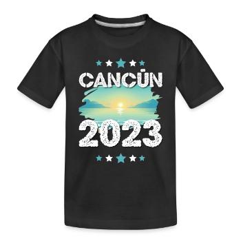 Cancun 2023 - Kinder Premium Bio T-Shirt - Schwarz - Vorne