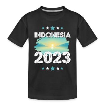 Indonésie 2023 - T-shirt bio Premium Enfant - noir - Devant