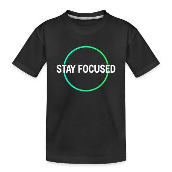 Focus Learning Shirt - Kids' Premium Organic T-Shirt - black - Front