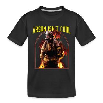 L’incendie criminel n’est pas un pompier cool - T-shirt bio Premium Enfant - noir - Devant