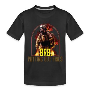 BRB éteindre les incendies pompier pompier - T-shirt bio Premium Enfant - noir - Devant