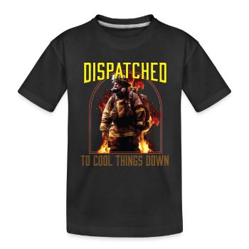 Envoyé pour refroidir les choses drôle de pompier - T-shirt bio Premium Enfant - noir - Devant