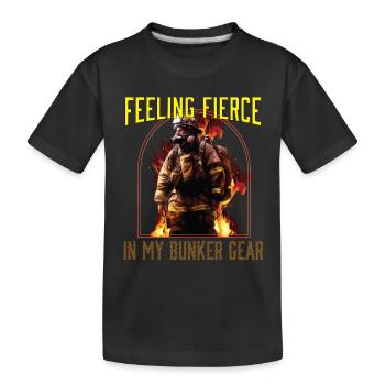 Se sentir féroce dans mon Bunker Gear Fireman - T-shirt bio Premium Enfant - noir - Devant