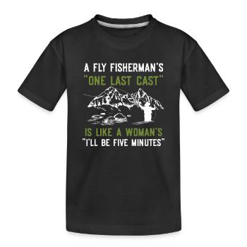 Fliegenfischer-design Für - T-shirt bio Premium Enfant - noir - Devant
