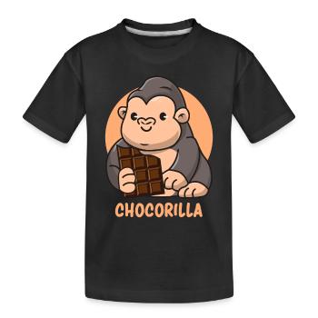 Chocorilla Gorilla Sweet Tooth Candie Lover - Kinder Premium Bio T-Shirt - Schwarz - Vorne