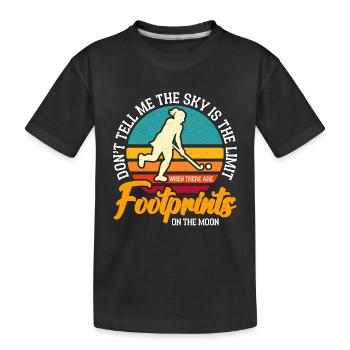 Field Hockey Don't Tell Me The Retro Floor Ball - Kids' Premium Organic T-Shirt - black - Front
