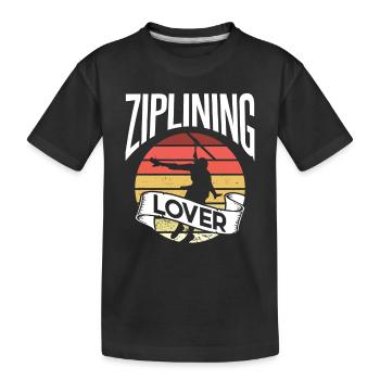 Ziplining Lovers Tyrolienne Sport Tyrolienne - T-shirt bio Premium Enfant - noir - Devant