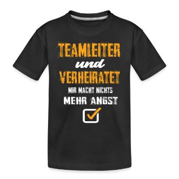 Teamleiter und Verheiratet - Kinder Premium Bio T-Shirt - Schwarz - Vorne