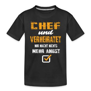 Chef und Verheiratet - Kinder Premium Bio T-Shirt - Schwarz - Vorne