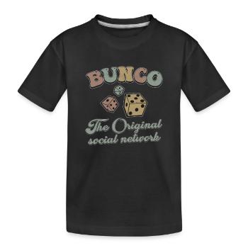 Retro Vintage Bunco Der ursprüngliche Bunco Player - Kinder Premium Bio T-Shirt - Schwarz - Vorne