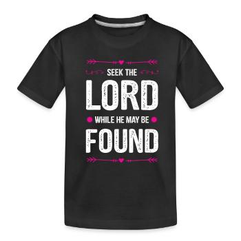 Proverbe biblique de Dieu - T-shirt bio Premium Enfant - noir - Devant