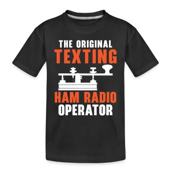 Der originale schreibende Funkamateur Ham Radio Op - Kinder Premium Bio T-Shirt - Schwarz - Vorne