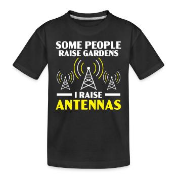 Certaines personnes construisent des jardins Je construis des antennes - T-shirt bio Premium Enfant - noir - Devant