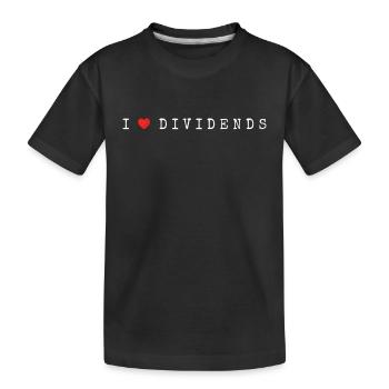 Dividendes J’aime Dividendes J’aime Actions Marché boursier - T-shirt bio Premium Enfant - noir - Devant