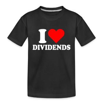 Dividendes J’aime Dividendes J’aime Actions Marché boursier - T-shirt bio Premium Enfant - noir - Devant
