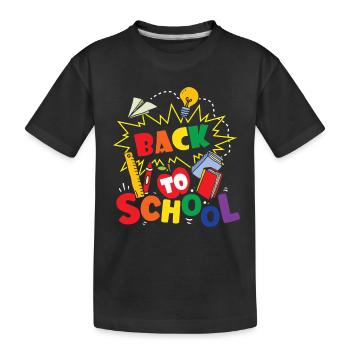 Back to School Teachers Back to School Back to School - Kids' Premium Organic T-Shirt - black - Front