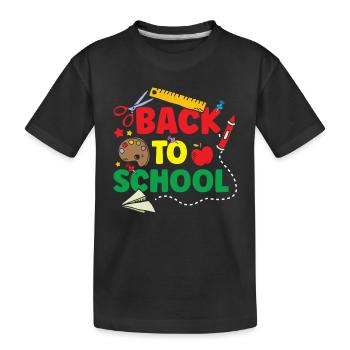 Back to School Teachers Back to School Back to School - Kids' Premium Organic T-Shirt - black - Front