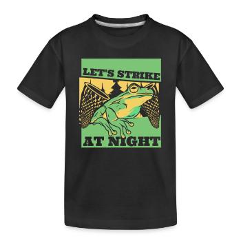 Let's Strike At Night Kröte Kaulquappe Frosch - Kinder Premium Bio T-Shirt - Schwarz - Vorne