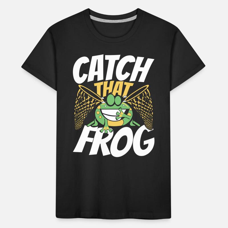 Catch That Frog Tree Frog Toad Tadpole Kids' Premium Organic T-Shirt
