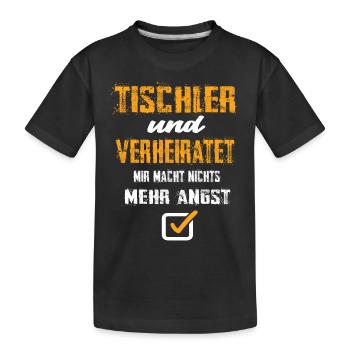 Tischler - Kinder Premium Bio T-Shirt - Schwarz - Vorne