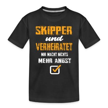 Skipper - Kinder Premium Bio T-Shirt - Schwarz - Vorne