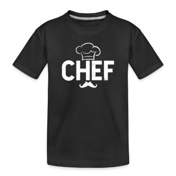 Cooking Chef BBQ Grillmaster Barbecue Grilling Chef - Kids' Premium Organic T-Shirt - black - Front