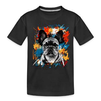 Bouledogue français - T-shirt bio Premium Enfant - noir - Devant