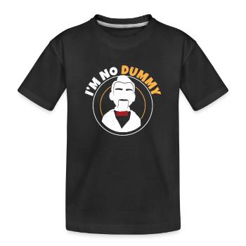 Drôle de poupée ventriloque pour laquelle je ne suis pas un mannequin - T-shirt bio Premium Enfant - noir - Devant